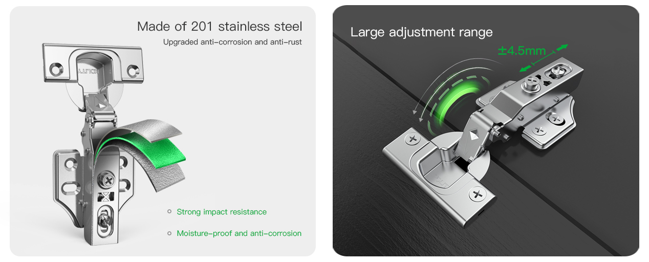 K32-201 Stainless SteelLarge Adjust Hinge