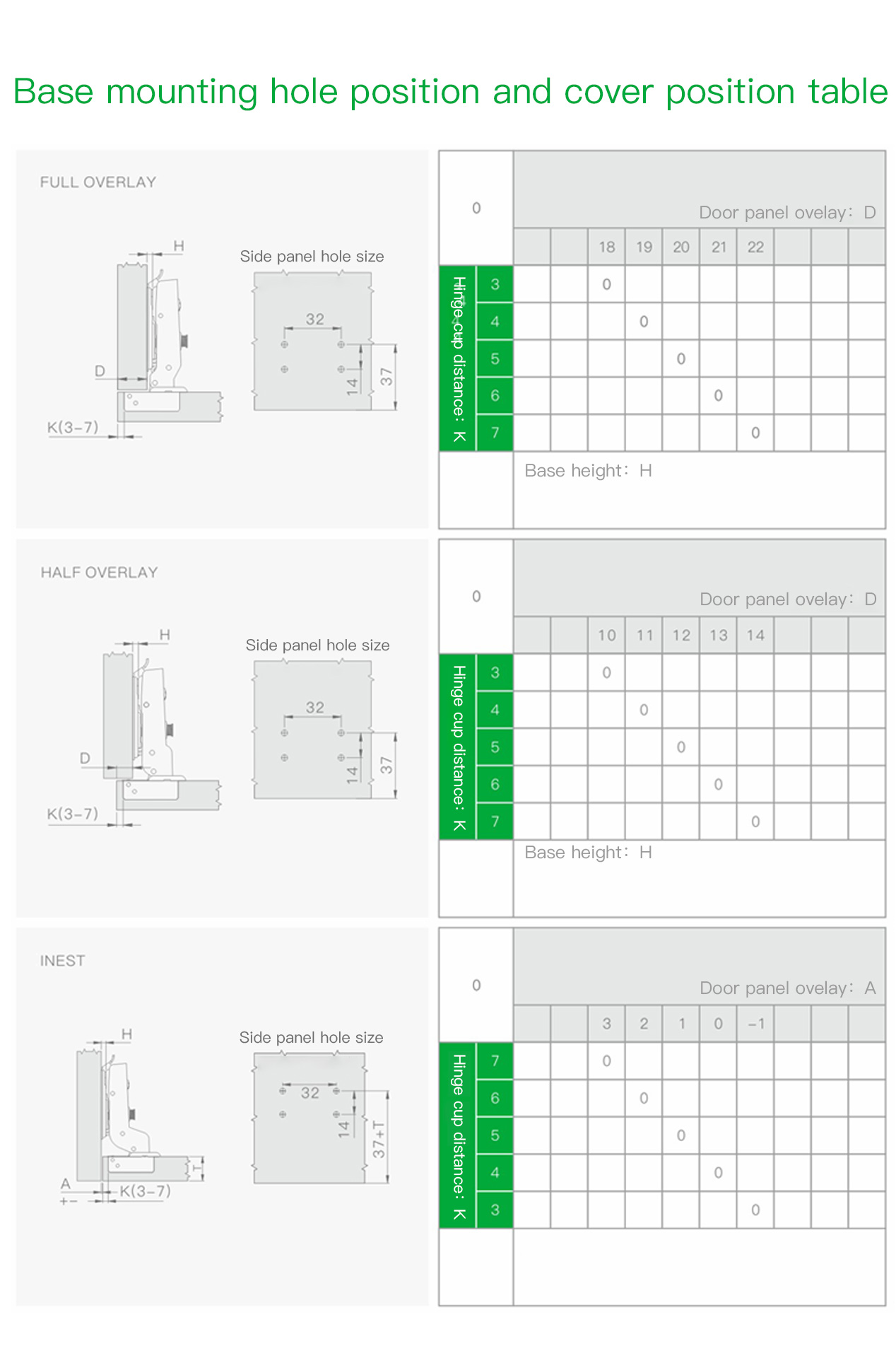 K32-201 Stainless SteelLarge Adjust Hinge
