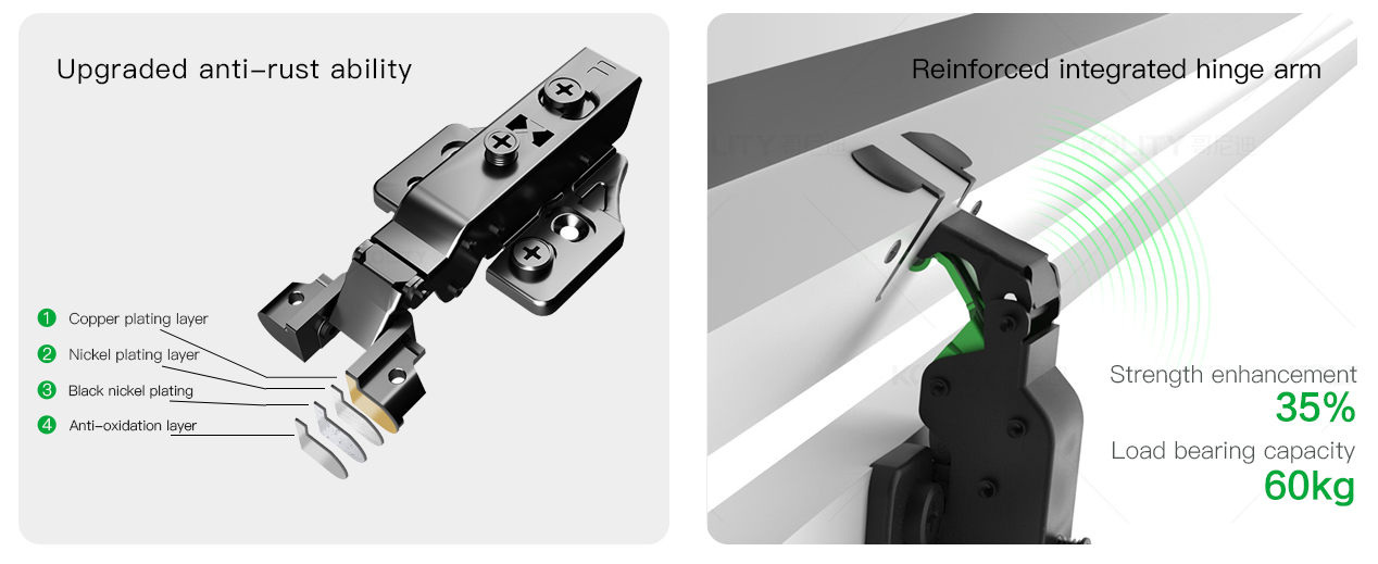 K62-LKH-V2 Thick Aluminum Frame Hinge