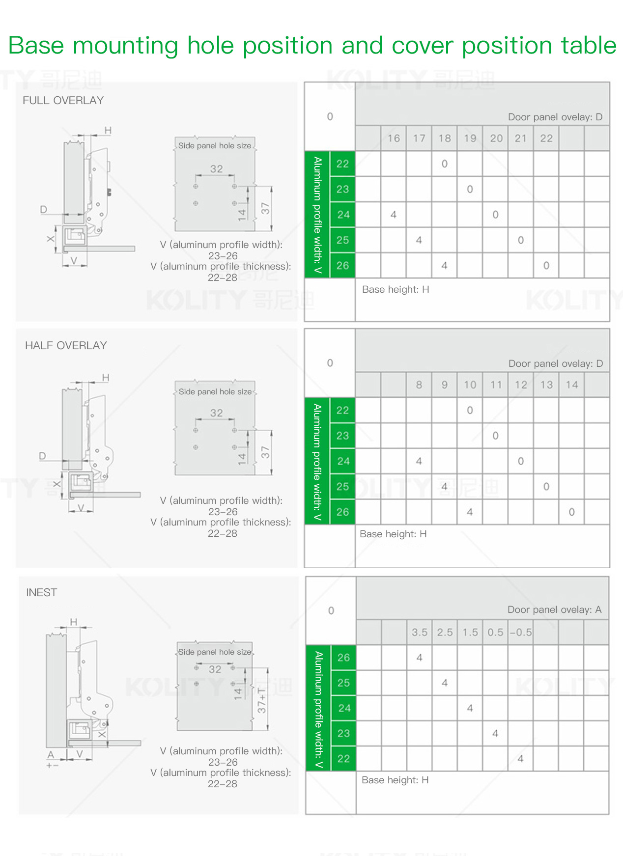 K62-LKH-V2 Thick Aluminum Frame Hinge