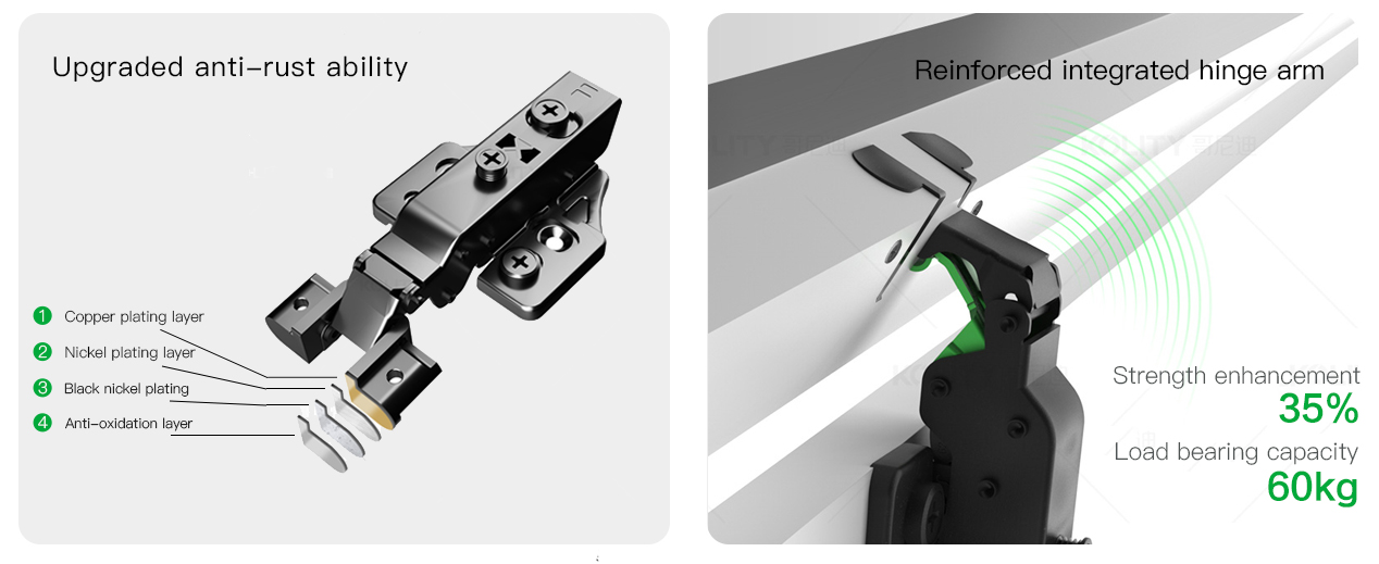K62-LKH-V1 Thick Aluminum Frame Hinge